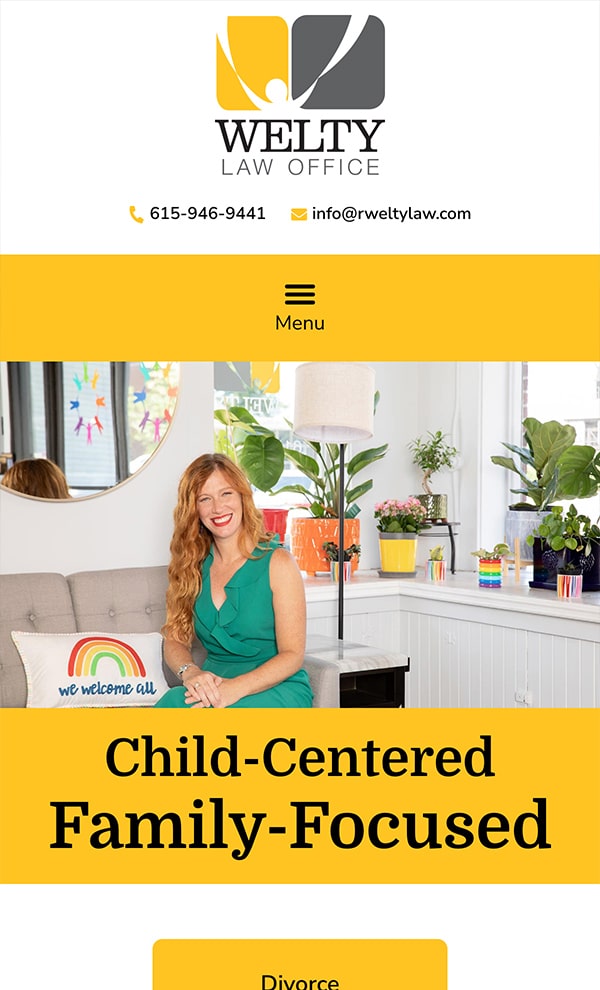 Mobile Friendly Law Firm Webiste for Welty Law Office