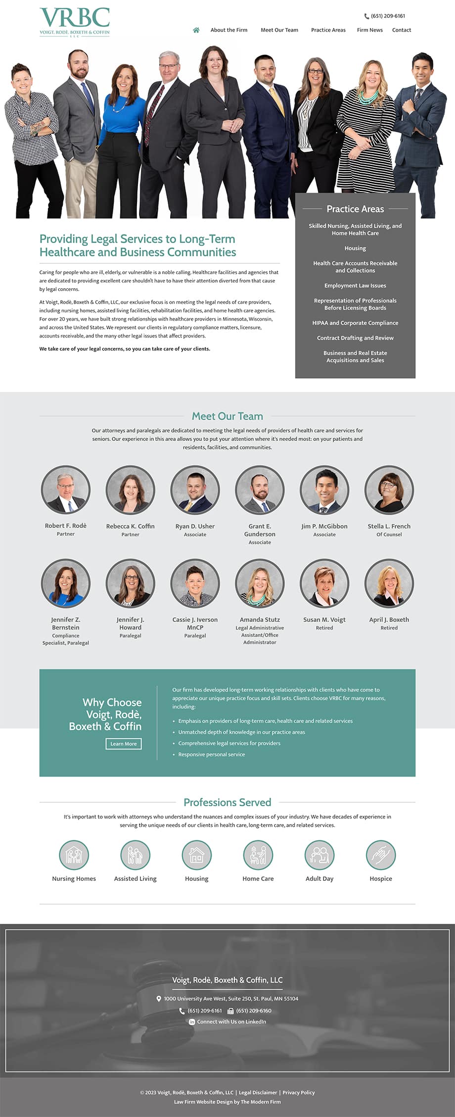 Law Firm Website Design for Voigt, Rode & Boxeth LLC