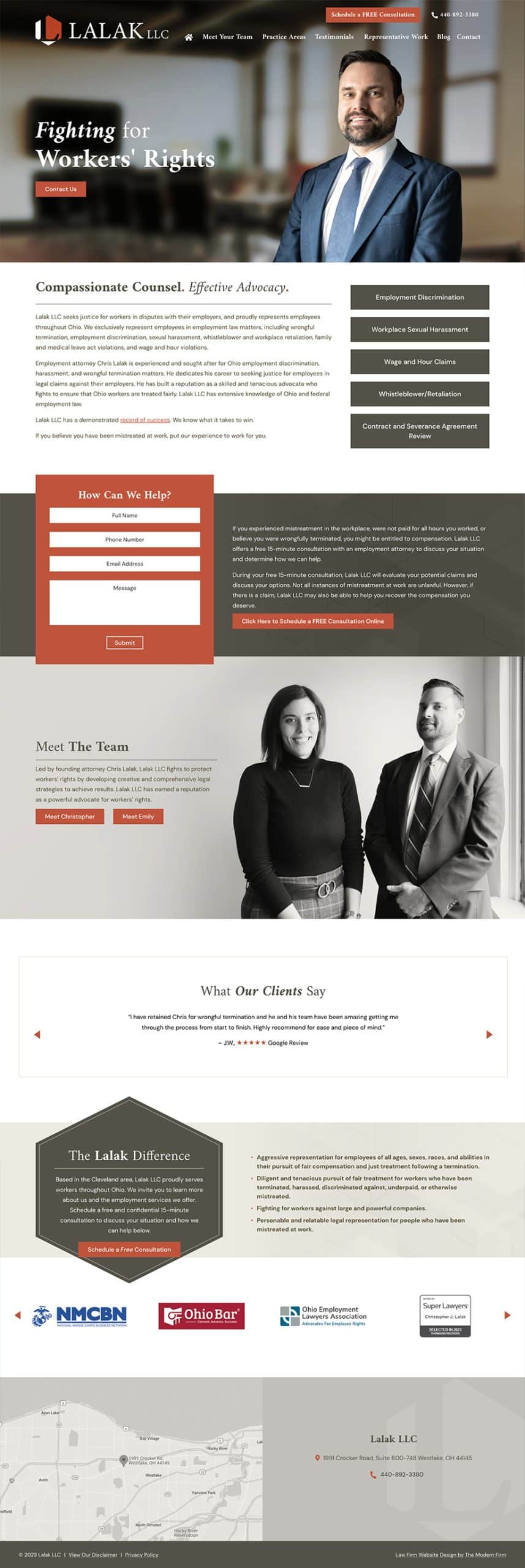 Law Firm Website Design for Lalak LLC