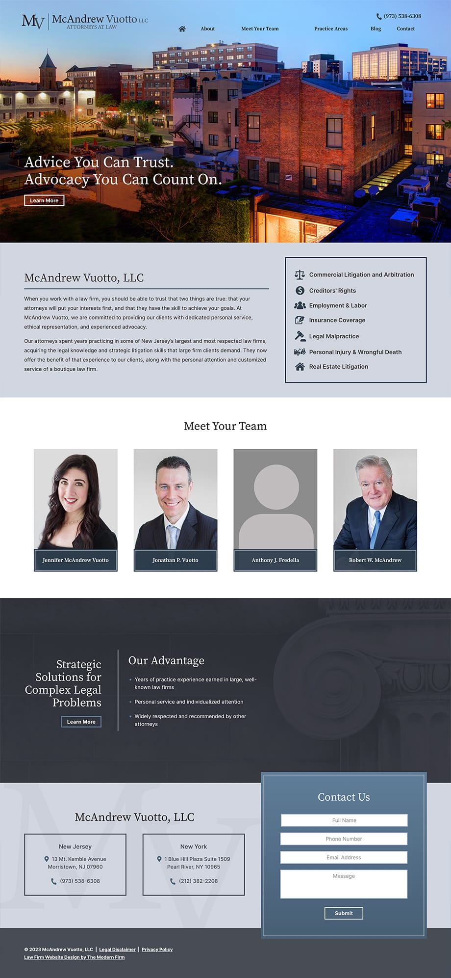 Law Firm Website Design for McAndrew Vuotto, LLC