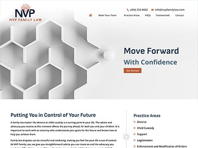 Law Firm Website design for NVP Family Law, LLC