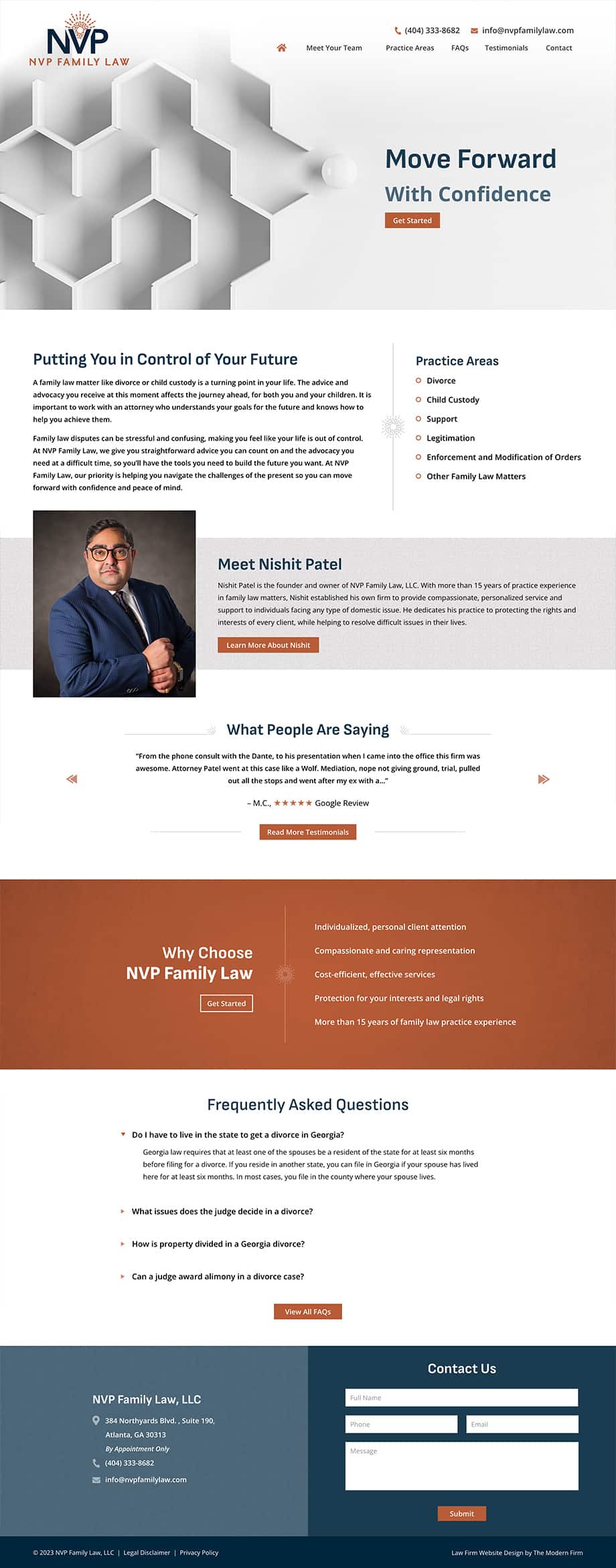 Law Firm Website Design for NVP Family Law, LLC