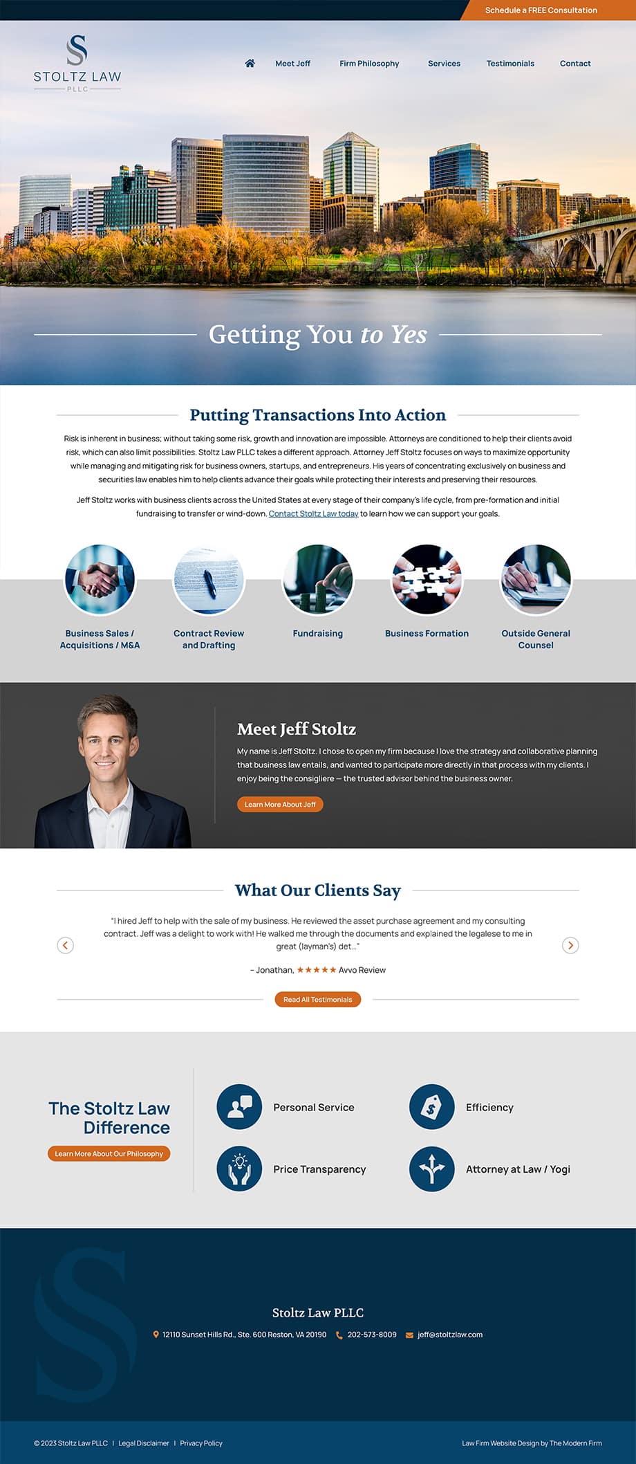 Law Firm Website Design for Stoltz Law PLLC