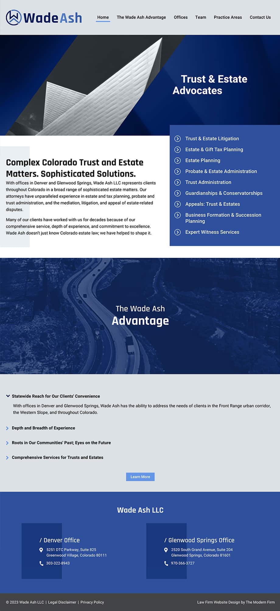 Law Firm Website Design for Wade Ash LLC