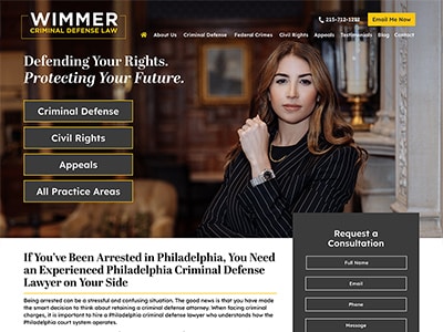 Law Firm Website design for Wimmer Criminal Defense,…