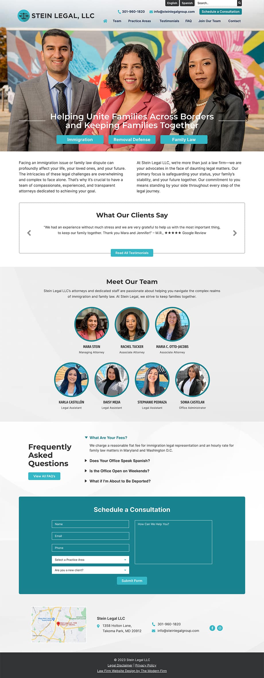 Law Firm Website Design for Stein Legal LLC