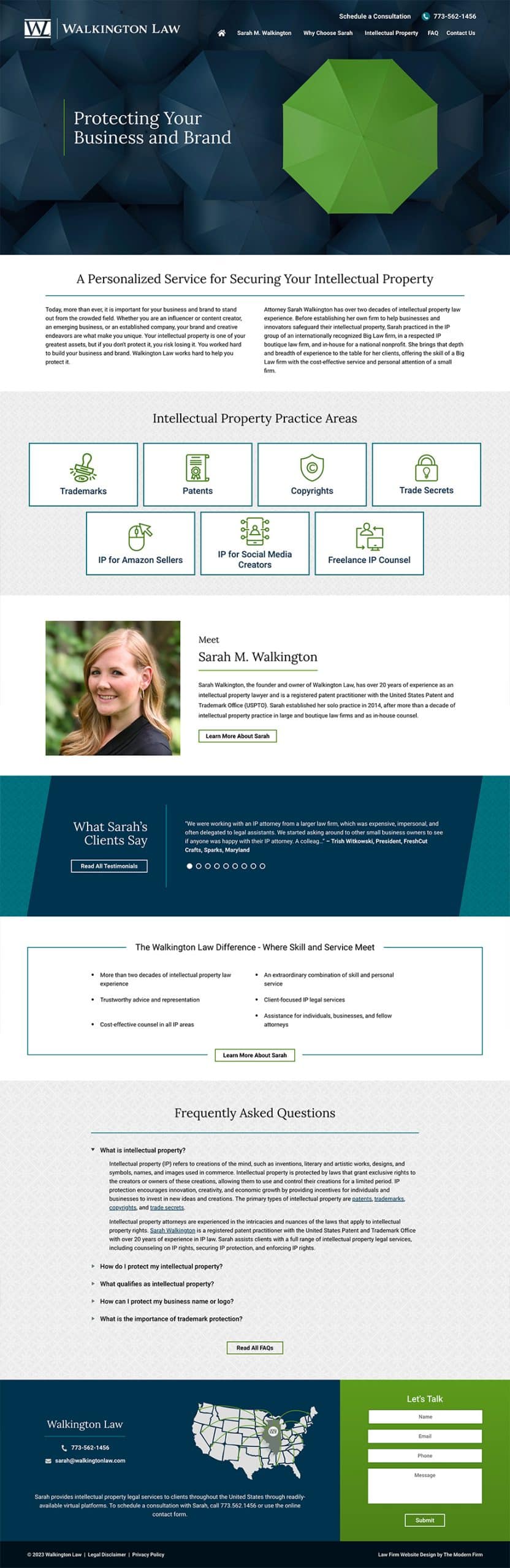 Law Firm Website Design for Walkington Law