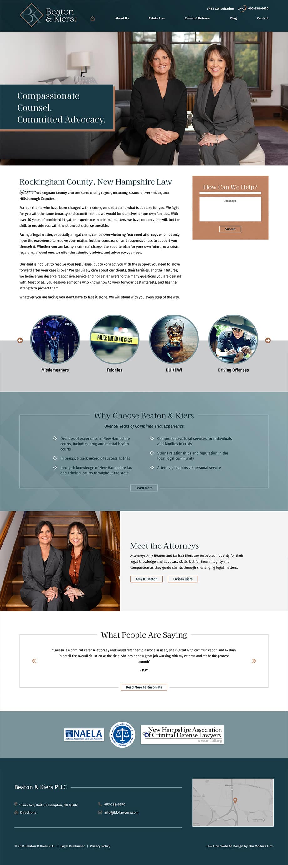 Law Firm Website Design for Beaton & Kiers PLLC