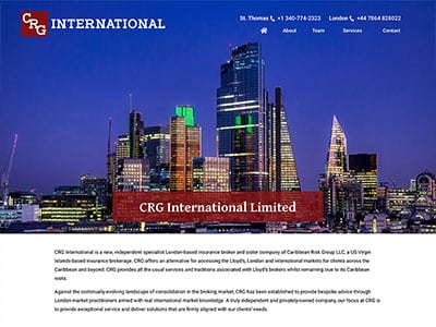 Law Firm Website design for CRG International Limited