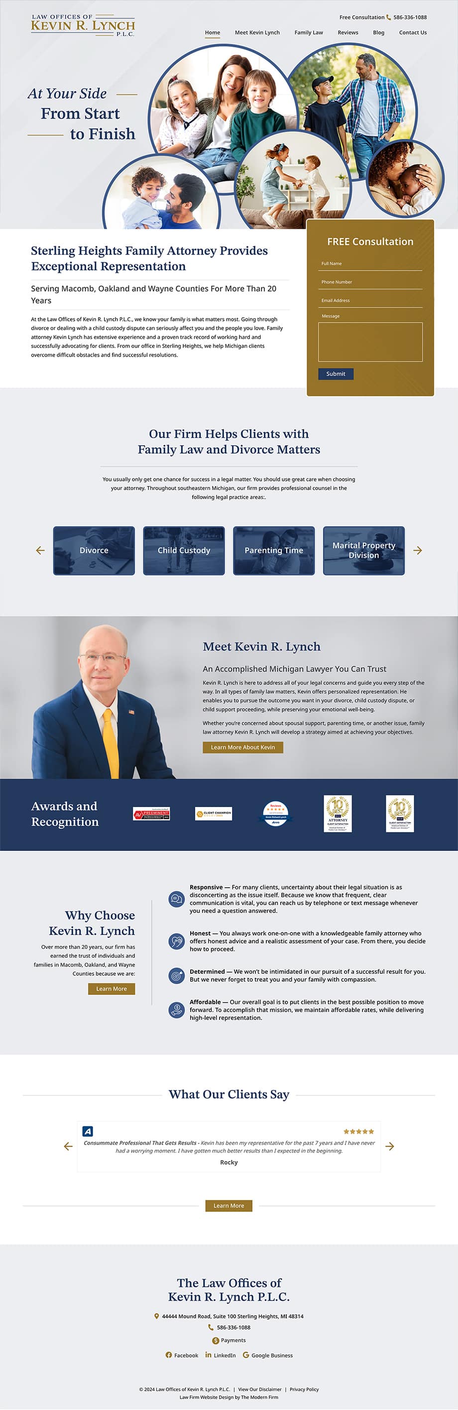 Law Firm Website Design for Law Offices of Kevin R. Lynch