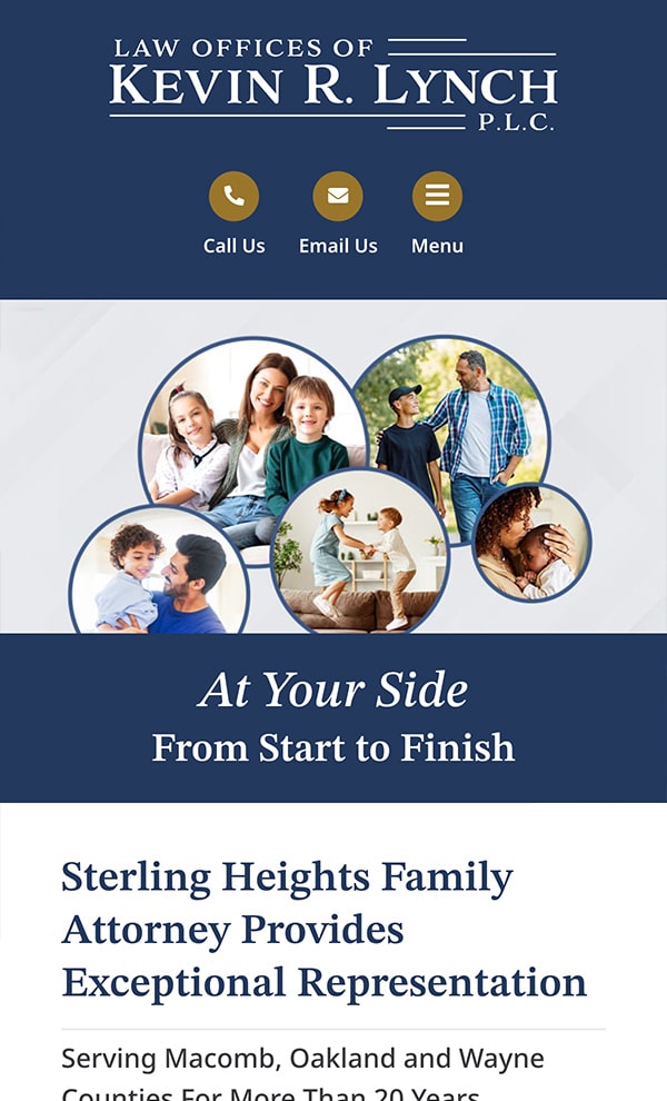 Mobile Friendly Law Firm Webiste for Law Offices of Kevin R. Lynch