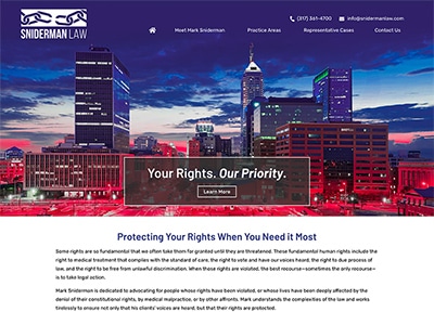 Law Firm Website design for Sniderman Law