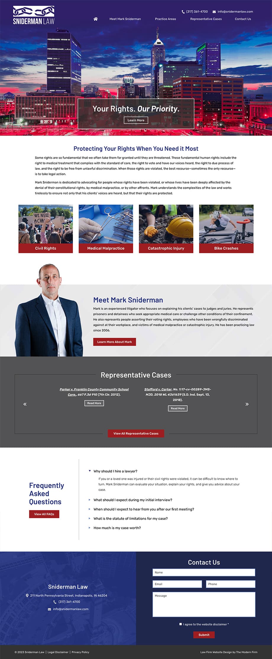 Law Firm Website Design for Sniderman Law