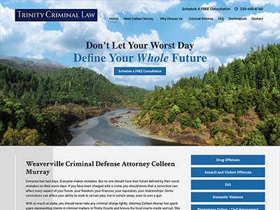 Law Firm Website design for Trinity Criminal Law