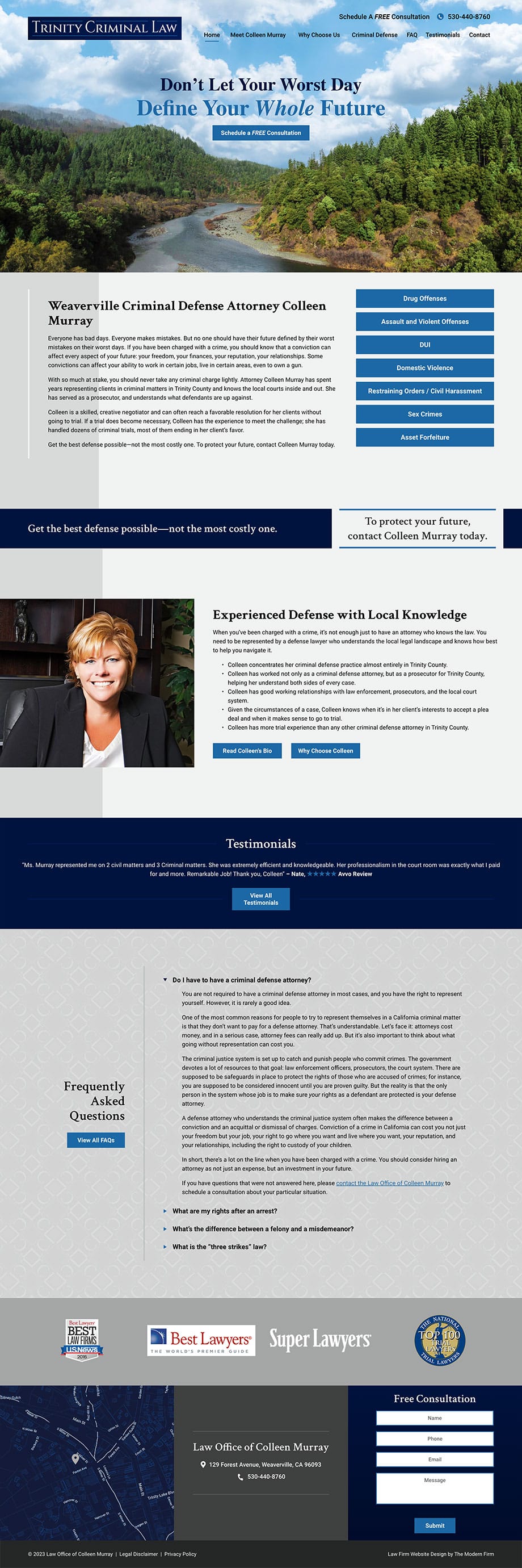 Law Firm Website Design for Trinity Criminal Law