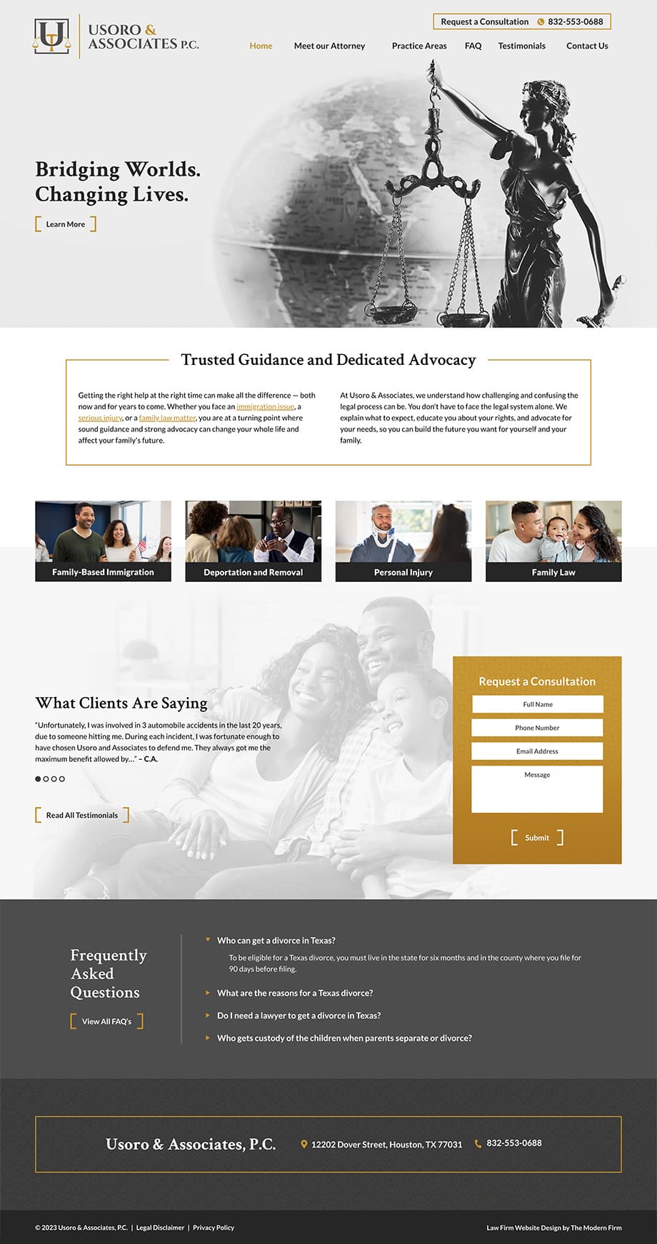 Law Firm Website Design for Usoro & Associates P.C