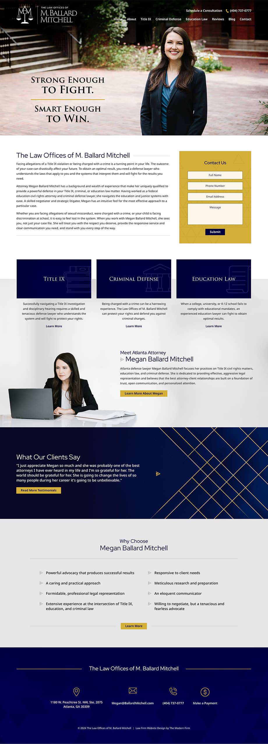 Law Firm Website Design for The Law Offices of M. Ballard Mitchell 