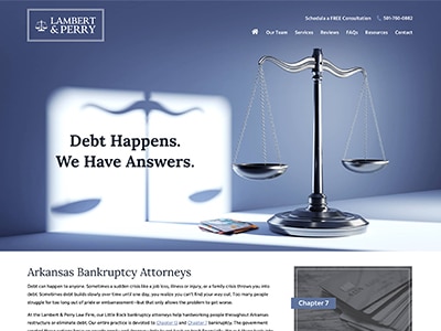 Law Firm Website design for Lambert & Perry Law Firm,…