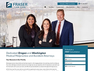 Law Firm Website design for The Fraser Law Firm P.C.