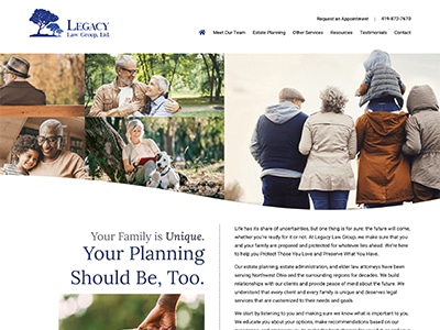 Website Design for Legacy Law Group, Ltd.