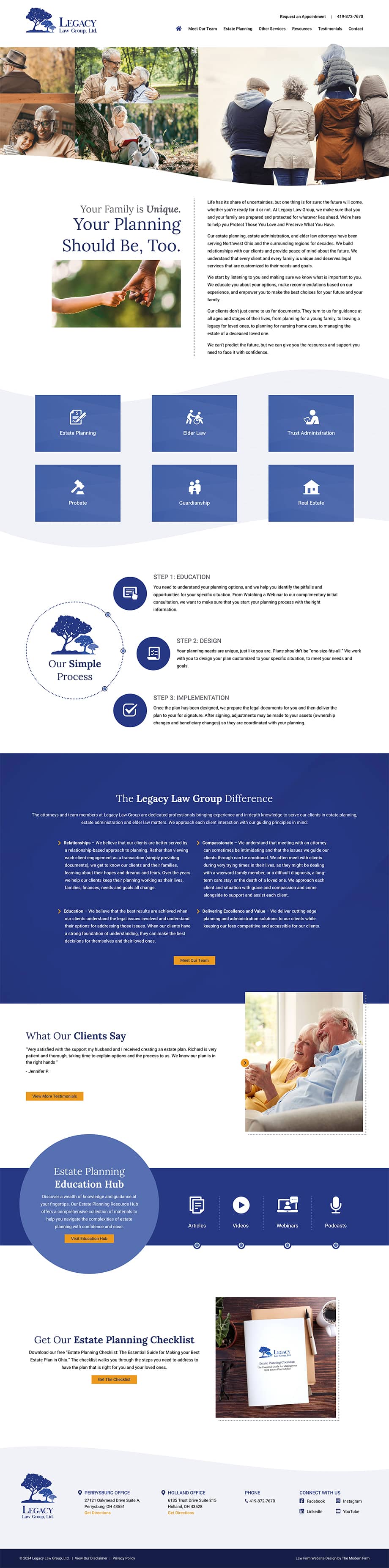 Law Firm Website Design for Legacy Law Group, Ltd.