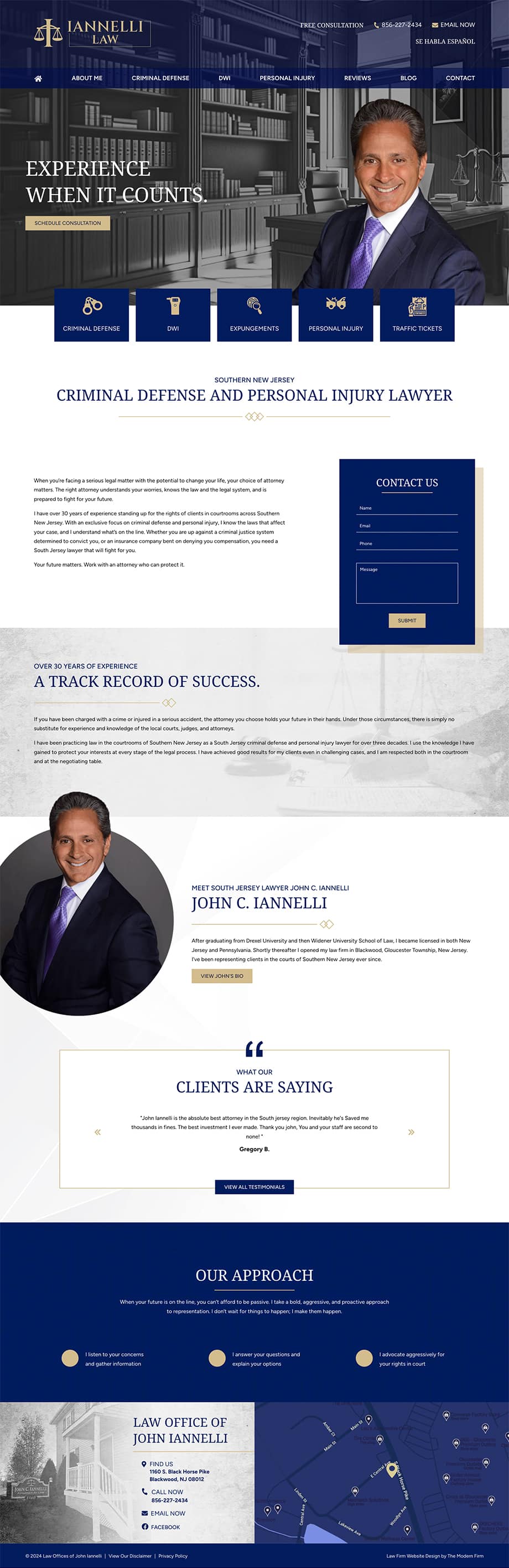 Law Firm Website Design for Iannelli Law