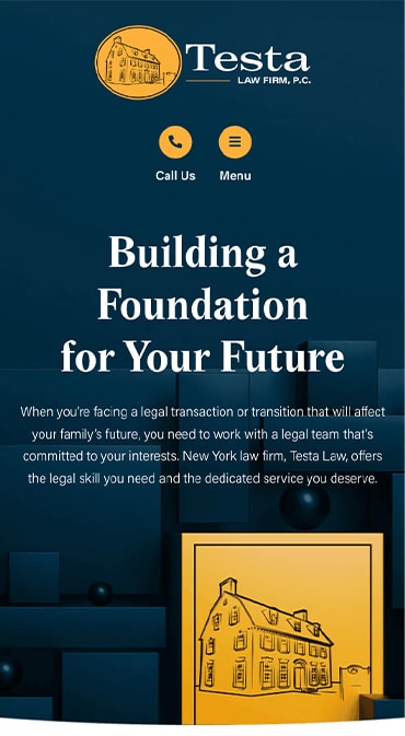 Responsive Mobile Attorney Website for Testa Law Firm, P.C.