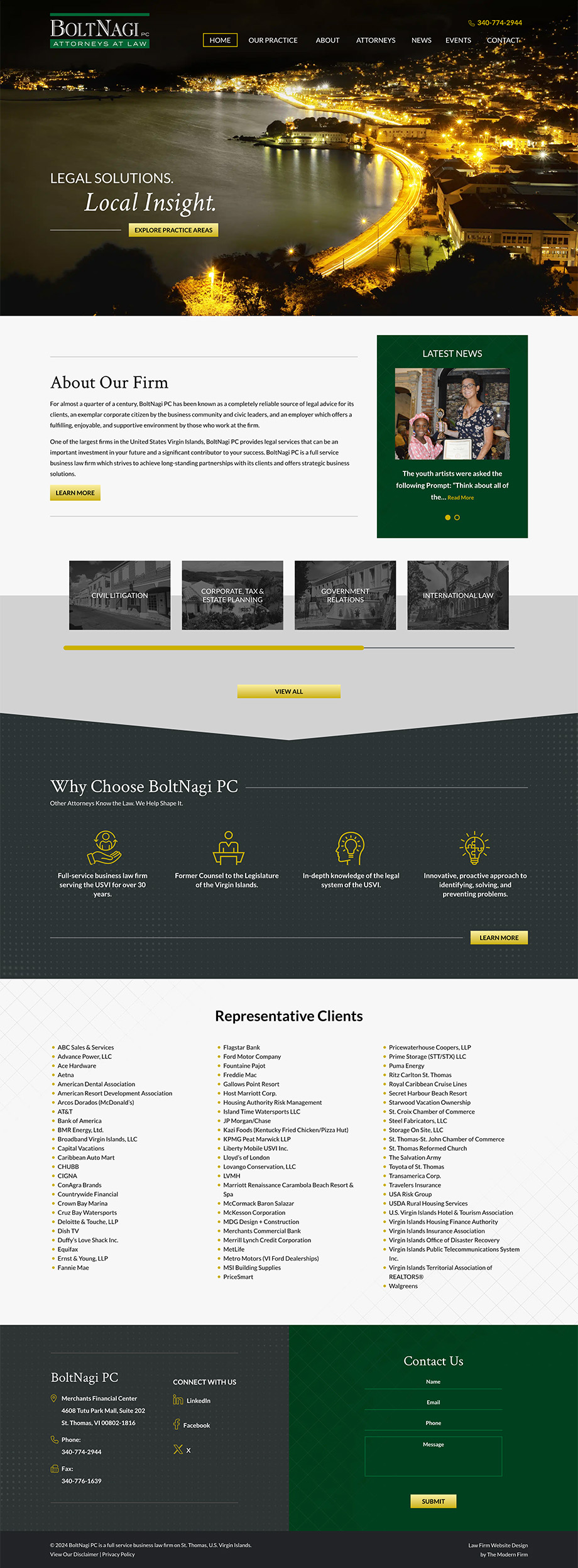 Law Firm Website Design for BoltNagi PC