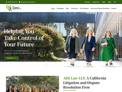 Law Firm Website design for ADZ Law LLP