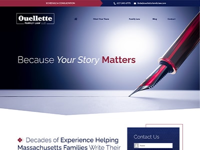 Law Firm Website design for Ouellette Family Law