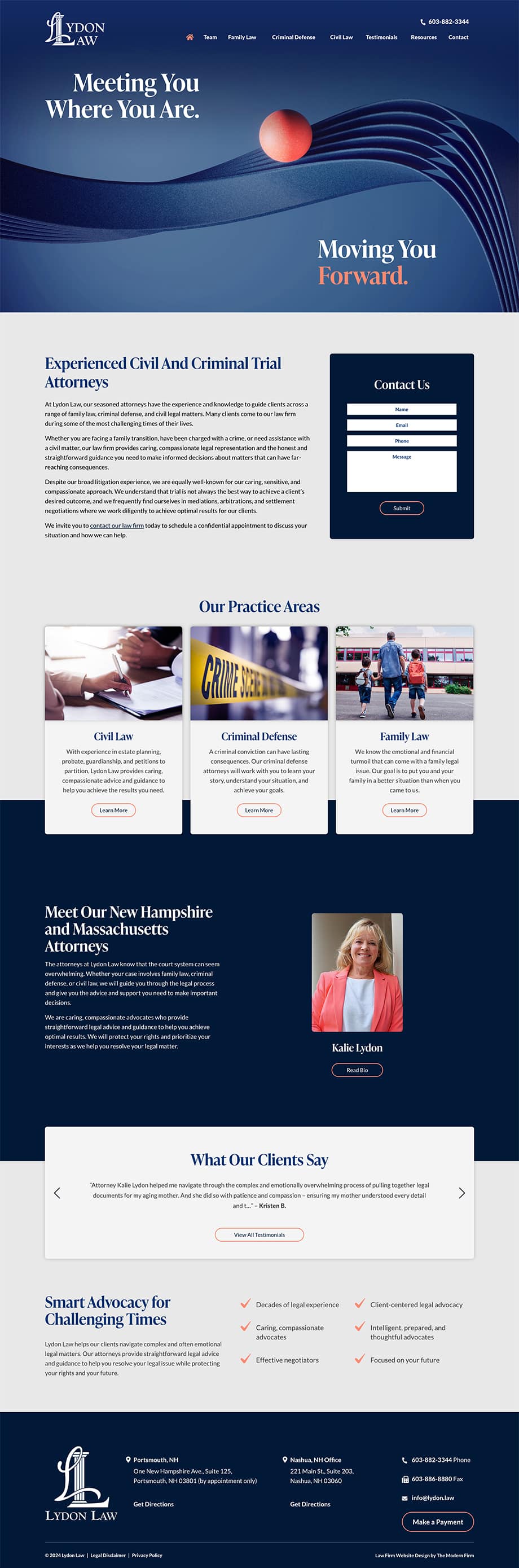 Law Firm Website Design for Lydon Law