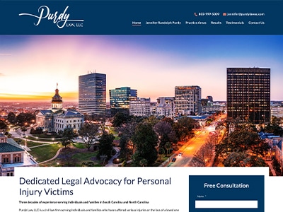 Law Firm Website design for Purdy Law, LLC