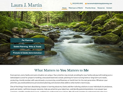 Law Firm Website design for Laura J. Martin, Attorney…