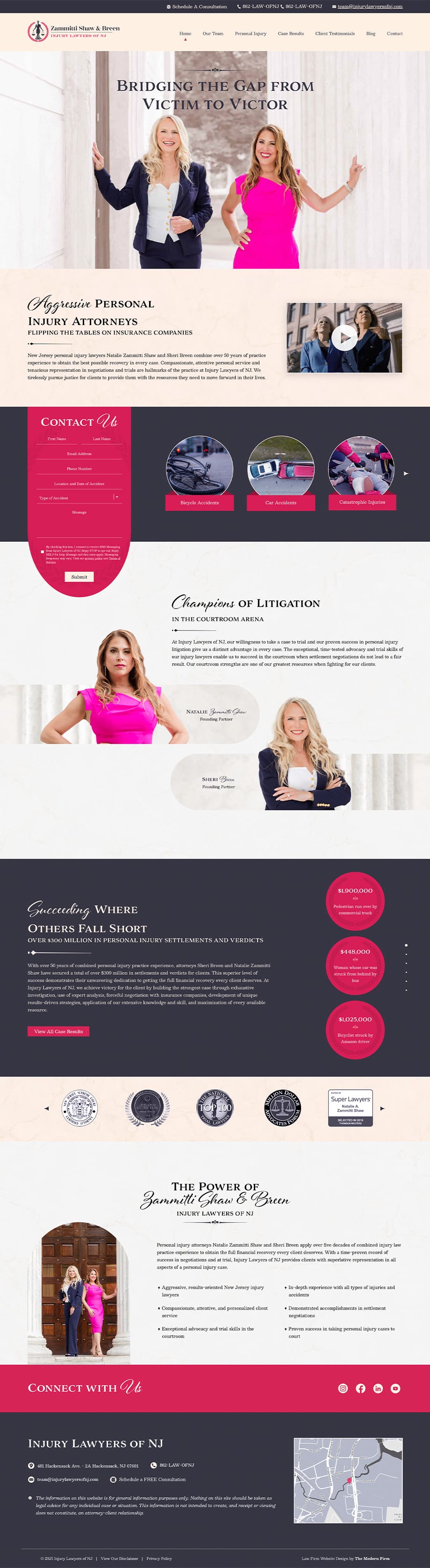 Law Firm Website Design for Zammitti Shaw & Breen